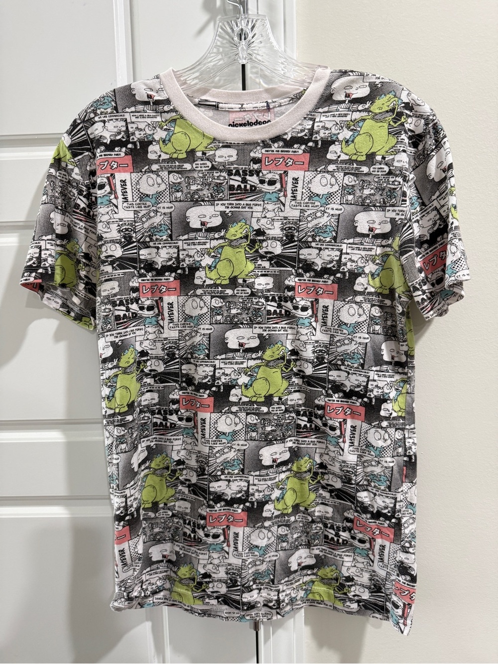 Nickelodeon Rugrats Reptar Manga Comic Tee 🦖 Y2K